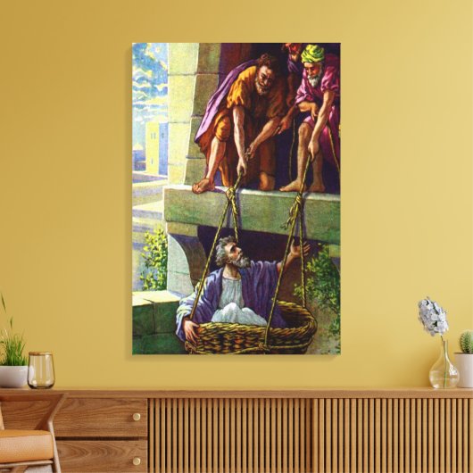 Lila preaching christ Wrapped Canvas Leinwanddruck (Insitu (Wohnzimmer))