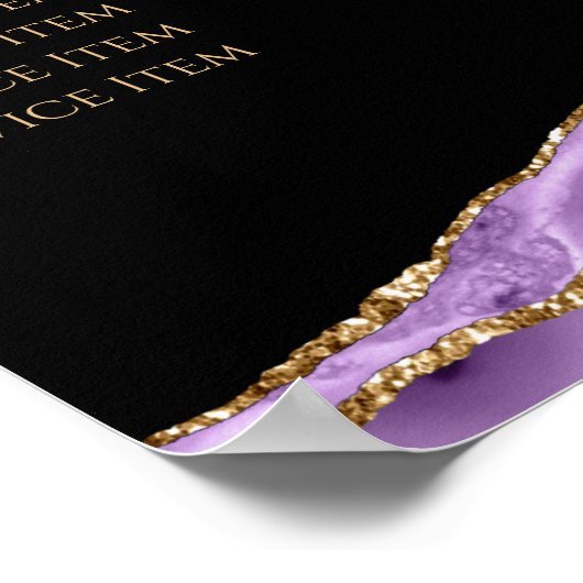 Lila Preisliste Poster (Ecke)