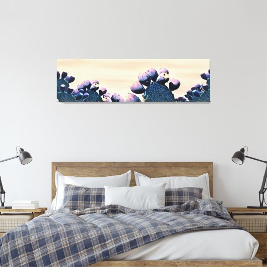 Lila Prickly Leinwanddruck (Insitu (Schlafzimmer))