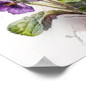 Lila Primrose Blume Art Print Poster (Ecke)