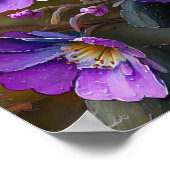 Lila Primrose Blume Art Print Poster (Ecke)