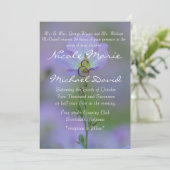 Lila Primrose Einladung (Stehend Vorderseite)