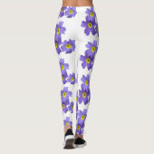 Lila Primula-Blume blüht benutzerdefinierte Leggin Leggings (Rückseite)
