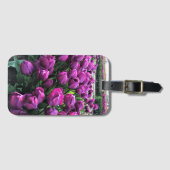 Lila Prince Tulips Gepäckanhänger (Vorderseite (Horizontal))