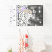 Lila Princess Baby Dusche Banner (Insitu)