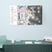 Lila Princess Baby Dusche Banner (Messeveranstaltung)