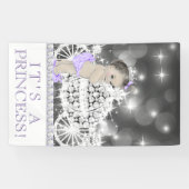 Lila Princess Baby Dusche Banner (Horizontal)