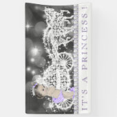 Lila Princess Baby Dusche Banner (Vertikal)