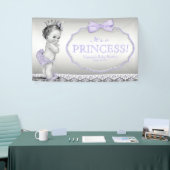 Lila Princess Baby Dusche Banner (Messeveranstaltung)