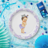 Lila Princess Baby Dusche Pappteller (Party)