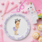Lila Princess Baby Dusche Pappteller (Party)