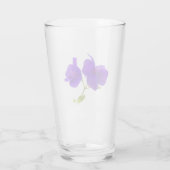 Lila Princess Blume Floral Glas (Rückseite)