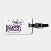 Lila Princess Crown Gepäckanhänger (Vorderseite horizontal)