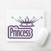 Lila Princess Crown Mousepad (Mit Mouse)