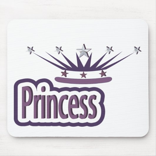 Lila Princess Crown Mousepad (Vorne)