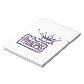 Lila Princess Crown Notizblock (Rotiert)