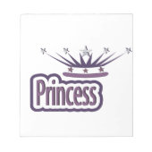 Lila Princess Crown Notizblock (Vorderseite)