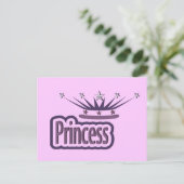 Lila Princess Crown Postkarte (Stehend Vorderseite)