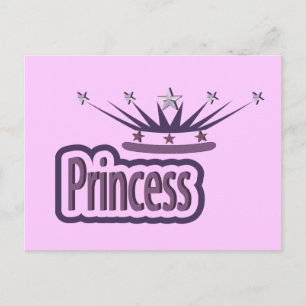 Lila Princess Crown Postkarte