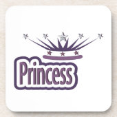 Lila Princess Crown Untersetzer (Vorderseite)