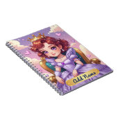 Lila Princess-Notebook - Name Notizblock (Rechte Seite)