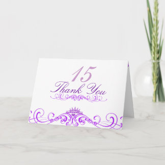 Lila Princess Tiara Dankeschön Karte