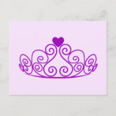 LILA PRINCESS TIARA GRAFIK CROWN CUSTOMIZABLE P POSTKARTE (Vorderseite)