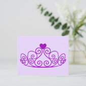 LILA PRINCESS TIARA GRAFIK CROWN CUSTOMIZABLE P POSTKARTE (Stehend Vorderseite)
