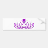 LILA PRINCESS TIARA GRAFIK CROWN ZURÜCK AUTOAUFKLEBER (Vorne)