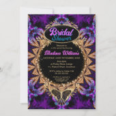 Lila Princess Whimsical Brautparty Einladung (Vorderseite)