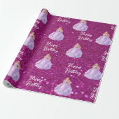 Lila Prinzessin Geschenkpapier (Ungerollt)