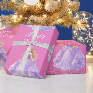 Lila Prinzessin  Geschenkpapier