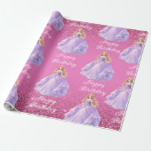 Lila Prinzessin  Geschenkpapier (Ungerollt)