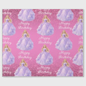 Lila Prinzessin  Geschenkpapier (Flach)