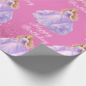 Lila Prinzessin  Geschenkpapier (Ecke)