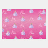 Lila Prinzessin Geschenkpapier Set (Vorderseite)