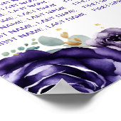 Lila Prinzessin Quinceañera 15 Tabelle Sitzplan Poster (Ecke)