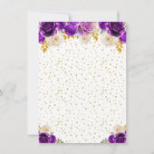 Lila Prinzessin Quinceañera Dankeskarte (Rückseite)