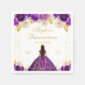 Lila Prinzessin Quinceañera Serviette (Vorderseite)