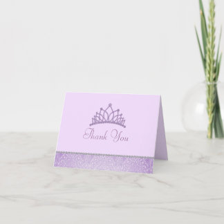 Lila Prinzessin Thank You Card Dankeskarte