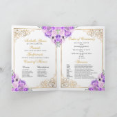 Lila Prinzessin Tiara Quinceanera Einladung (Innenseite)