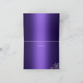 Lila Prinzessin Winter Wonderland Dankeschön Karte (Innenseite)