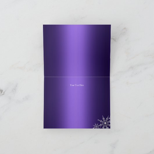 Lila Prinzessin Winter Wonderland Dankeschön Karte (Innenseite)