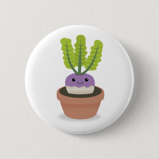 Lila Prinzrübe Button (Vorderseite)
