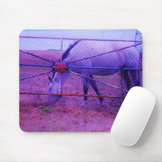 Lila Privateigentum - Pferd Mousepad (Mit Mouse)
