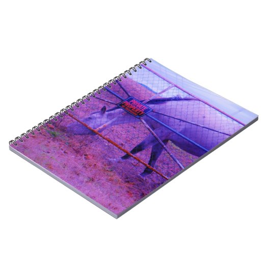 Lila Privateigentum - Pferd Notizblock (Linke Seite)