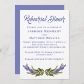 Lila Probe am Abend Blume Einladung (Vorne/Hinten)