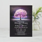 lila Probe-Dinner Einladung (Stehend Vorderseite)