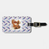 Lila Profile für kundenspezifisches Foto Gepäckanhänger (Vorderseite horizontal)