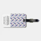 Lila Profile für kundenspezifisches Foto Gepäckanhänger (Rückseite horizontal)